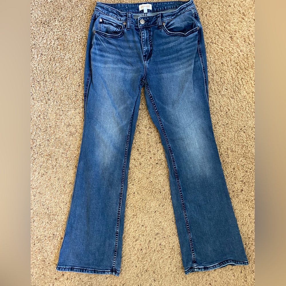 Shyanne Blue Flare Wide Leg Jeans with Vintage Wash